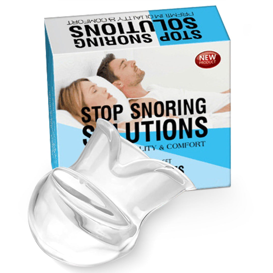 Silicone Tongue Anti-Snoring Device for Sleep