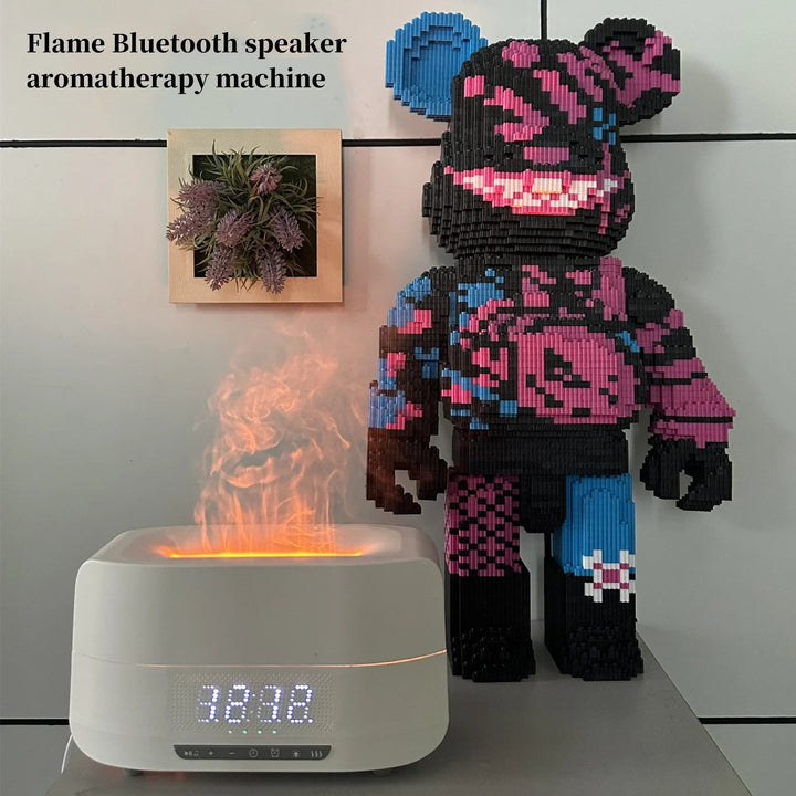Multifunctional Bluetooth Flame Humidifier with Sleep Light