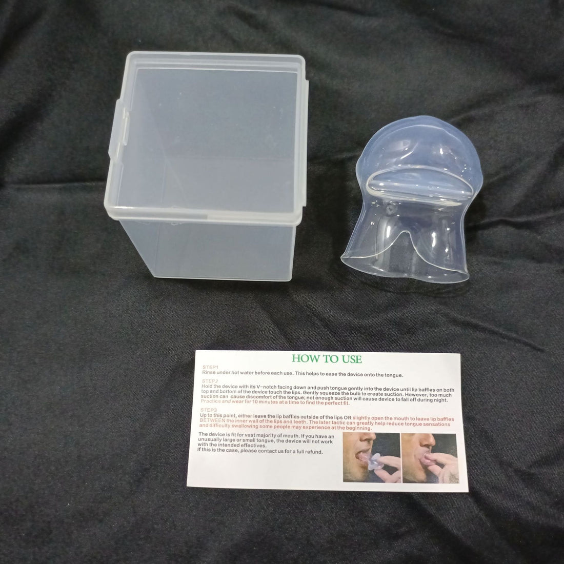 Silicone Tongue Anti-Snoring Device for Sleep