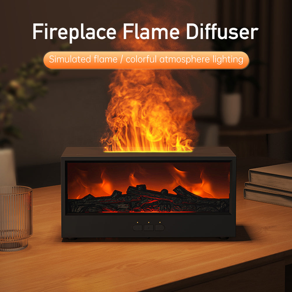 3D Fireplace Flame Aromatherapy Humidifier for Home