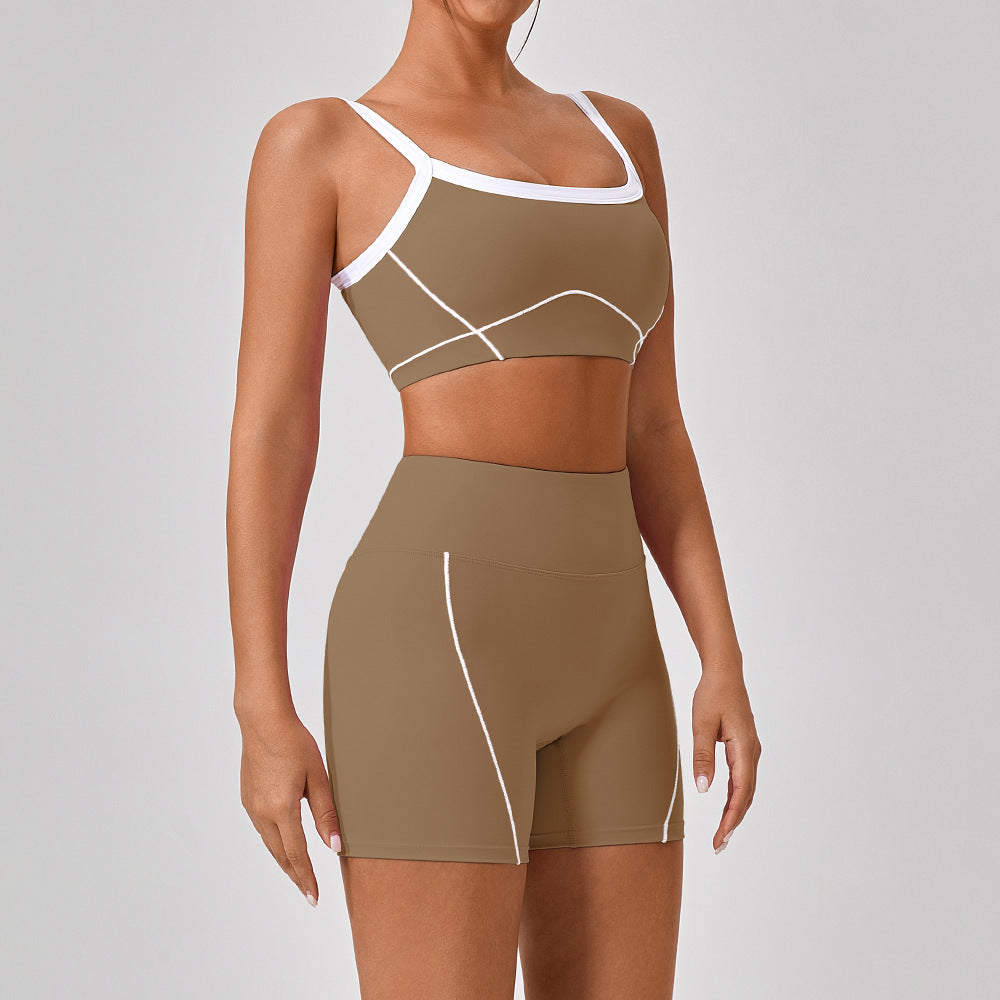 Women’s Spaghetti Strap Yoga Fitness Set Outfit
