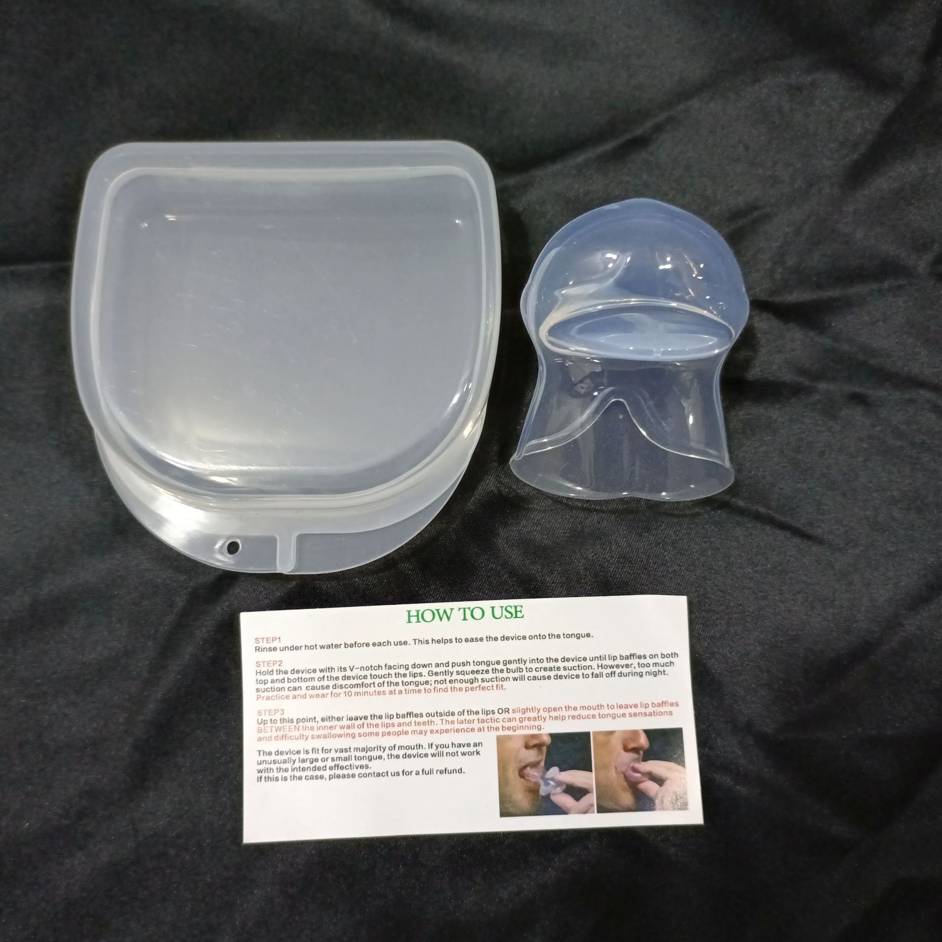 Silicone Tongue Anti-Snoring Device for Sleep