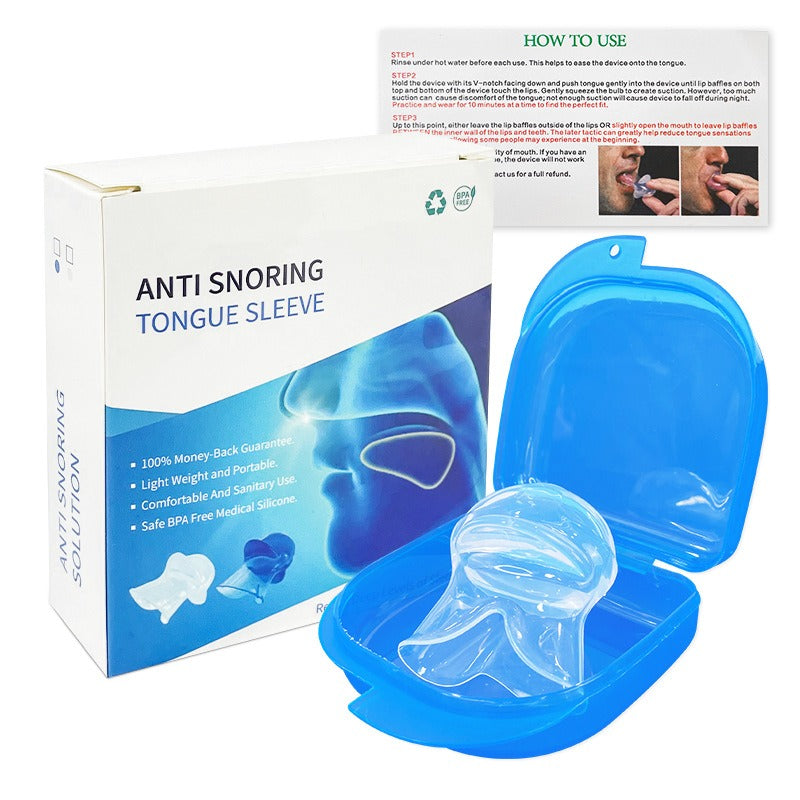 Silicone Tongue Anti-Snoring Device for Sleep