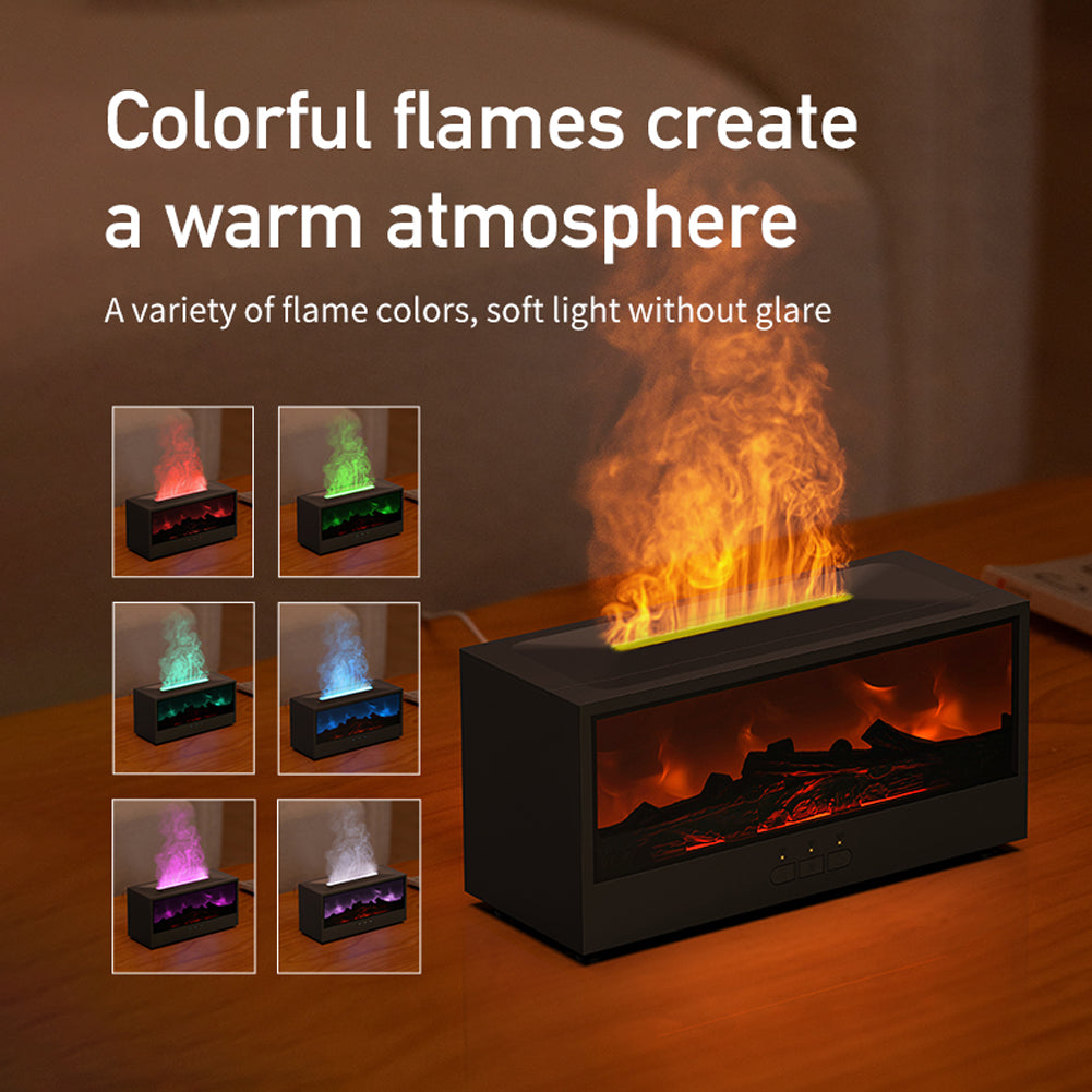 3D Fireplace Flame Aromatherapy Humidifier for Home