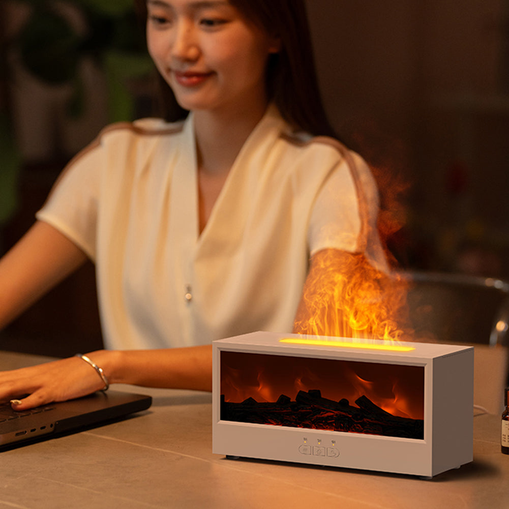 3D Fireplace Flame Aromatherapy Humidifier for Home