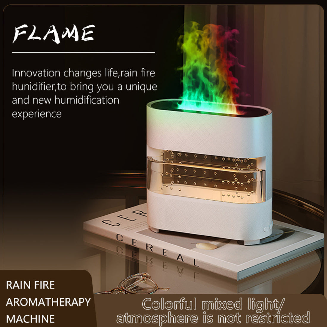 Rain Cloud Fire Flame Humidifier and Diffuser