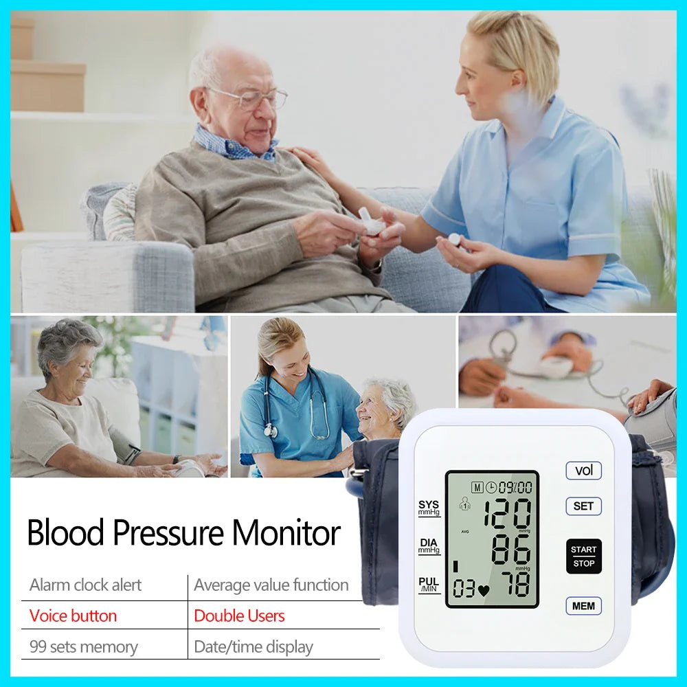 Arm Blood Pressure Monitor with Pulse Heart Rate