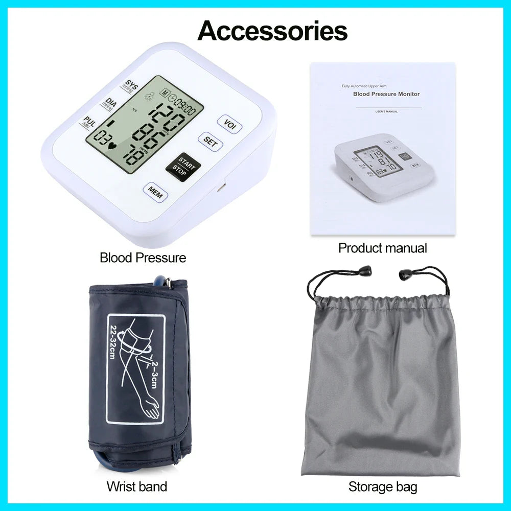 Arm Blood Pressure Monitor with Pulse Heart Rate
