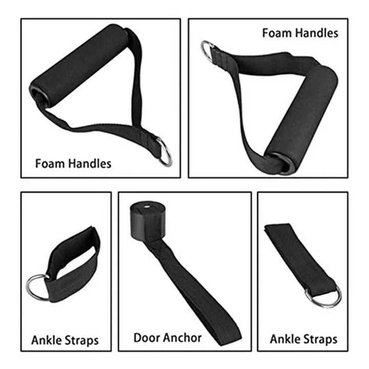 Wrapped Resistance Bands Set for Strength Training