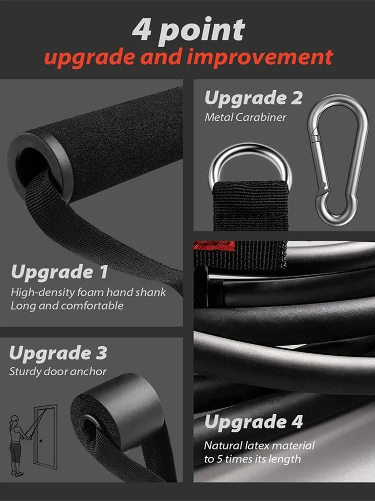 Wrapped Resistance Bands Set for Strength Training