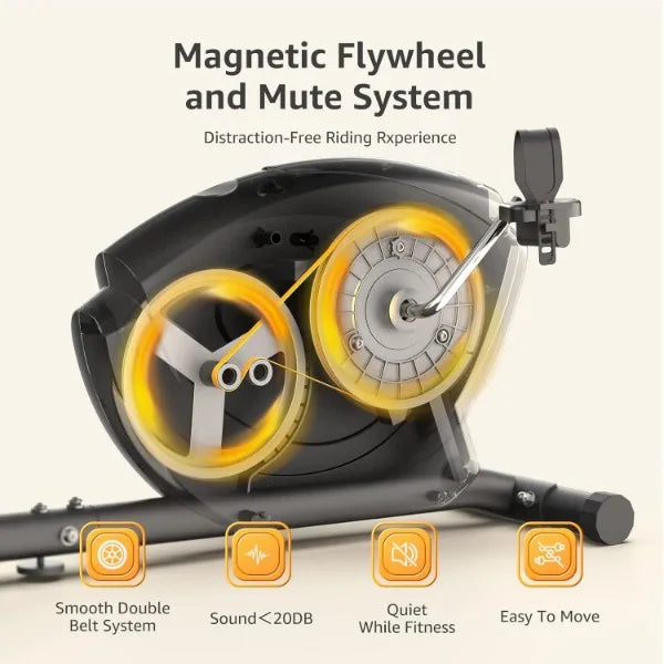 Recumbent Magnetic Exercise Bike for Home Fitness