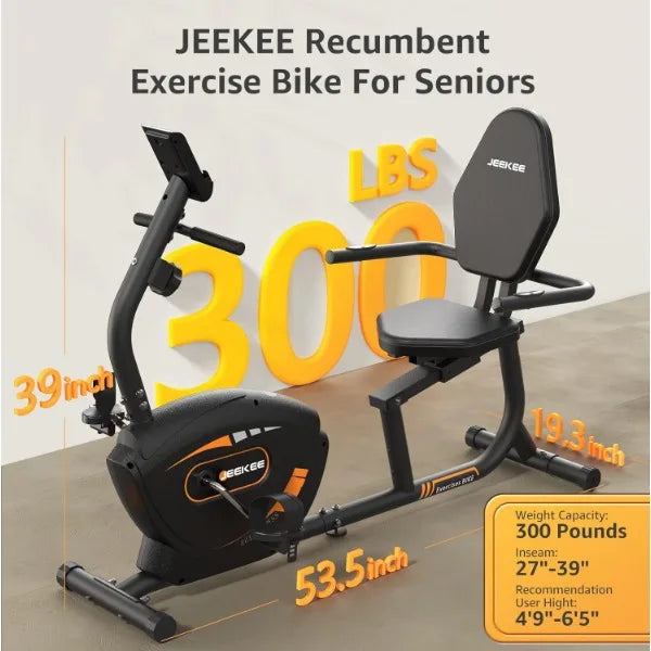 Recumbent Magnetic Exercise Bike for Home Fitness