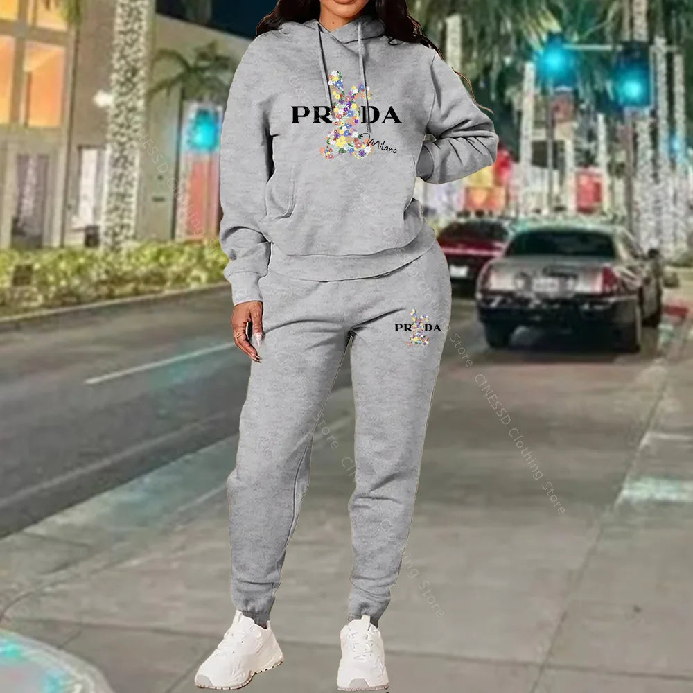 Women's Luxury Oversized Tracksuit 2-Piece Set