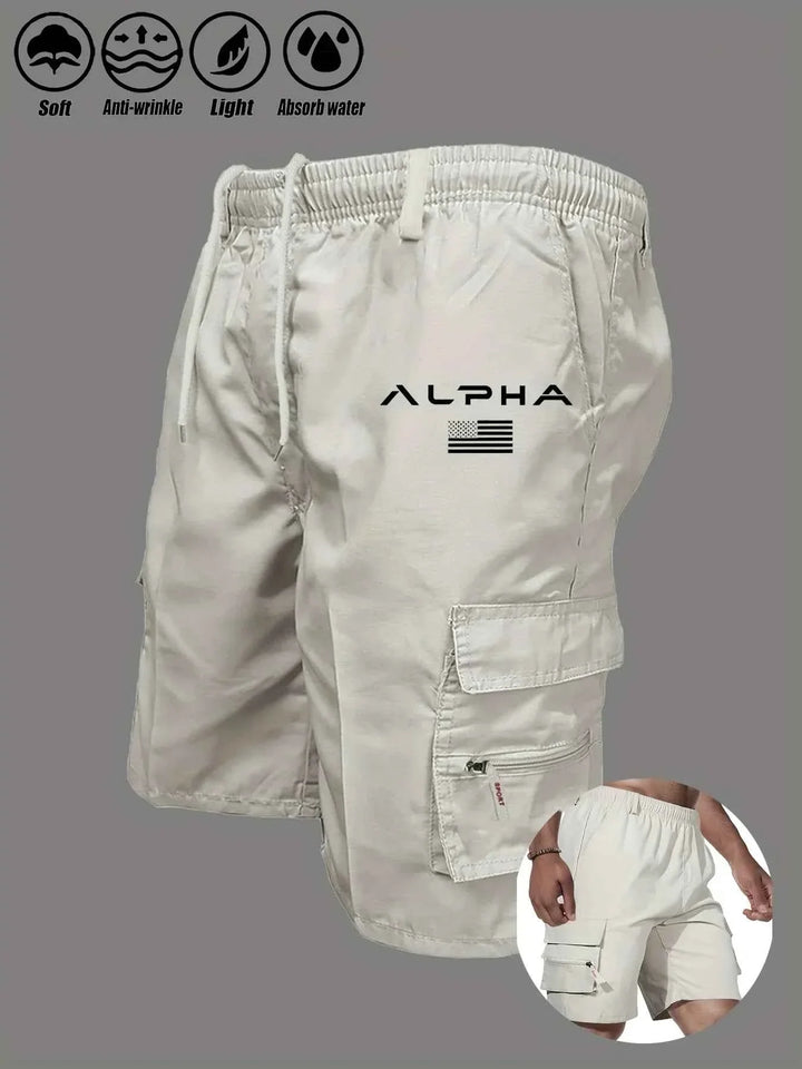 American Flag Eagle Cargo Shorts - Multi-Pocket