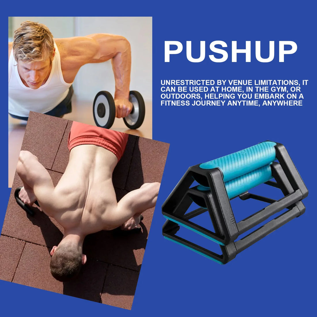 Ergonomic Push-Up Stand for Home Gym Training