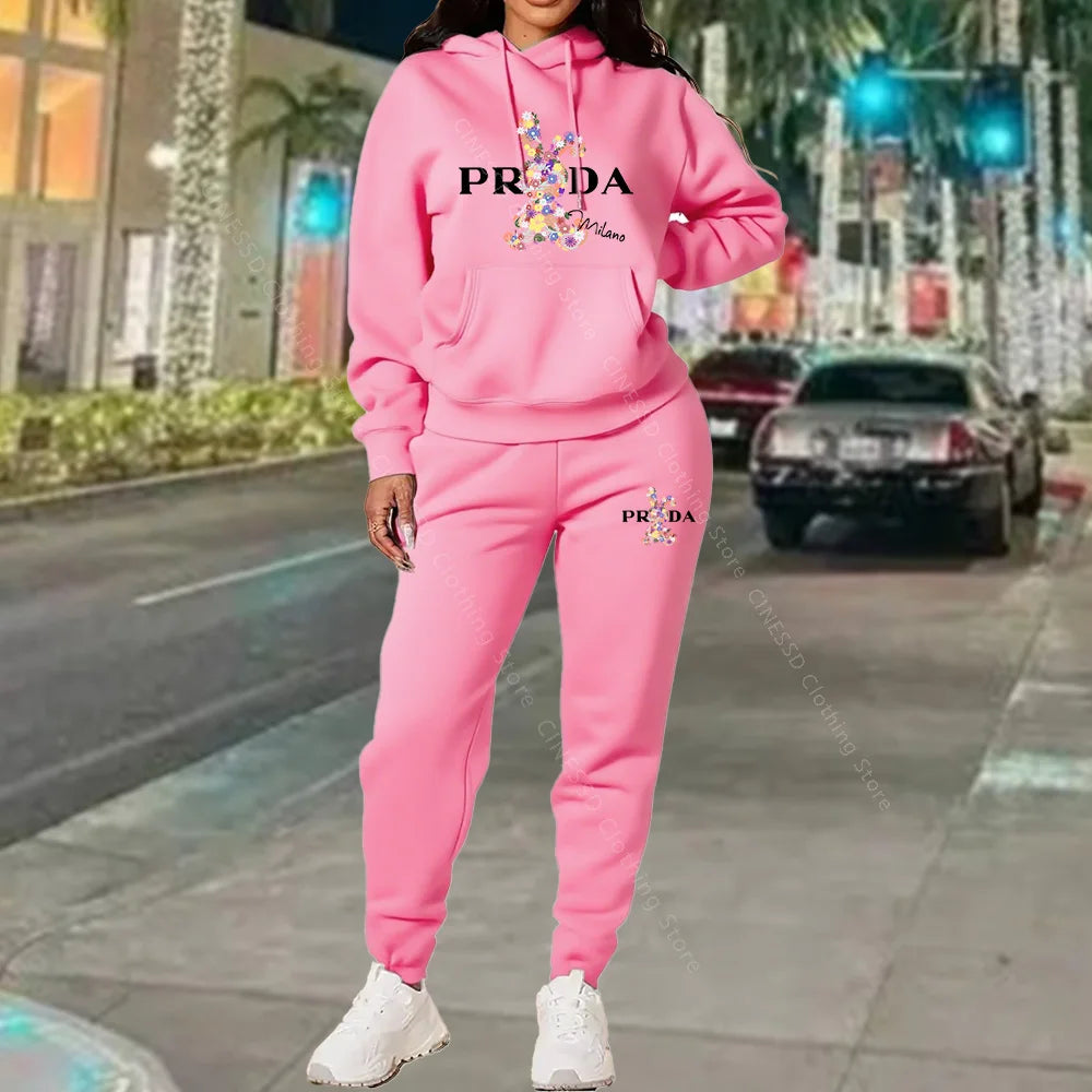 Women's Luxury Oversized Tracksuit 2-Piece Set