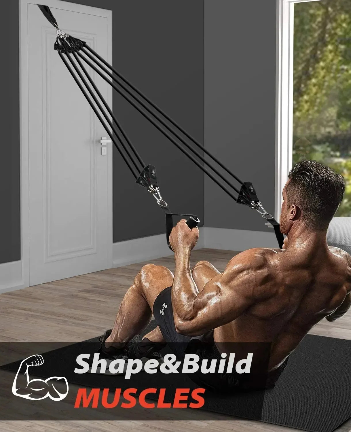 Wrapped Resistance Bands Set for Strength Training