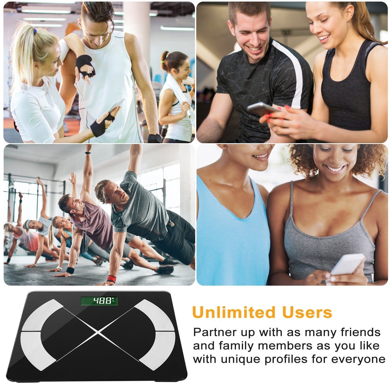 Smart Digital Body Composition Scale with App