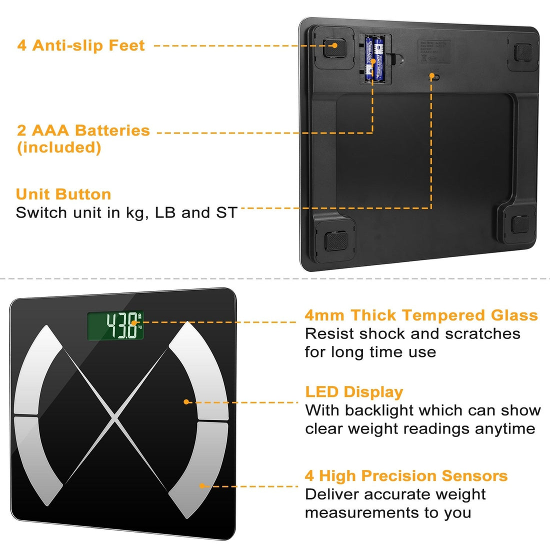 Smart Digital Body Composition Scale with App