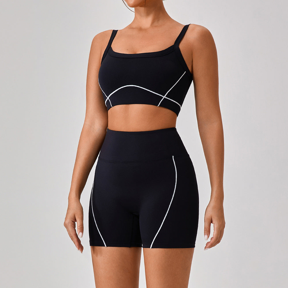 Women’s Spaghetti Strap Yoga Fitness Set Outfit
