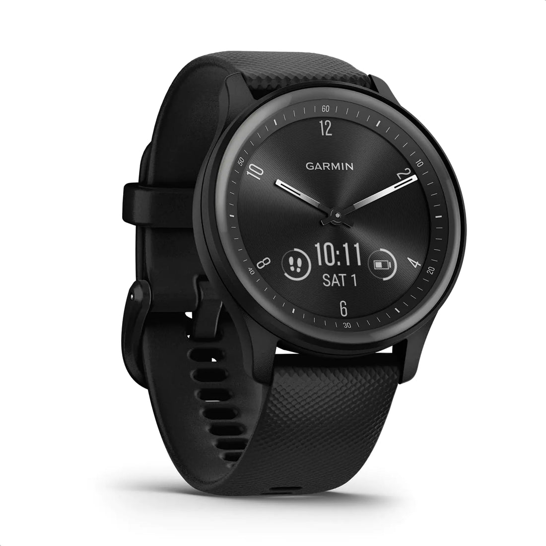 Garmin vivomove Sport Hybrid Smartwatch Health and Wellness Features Touchscreen Black