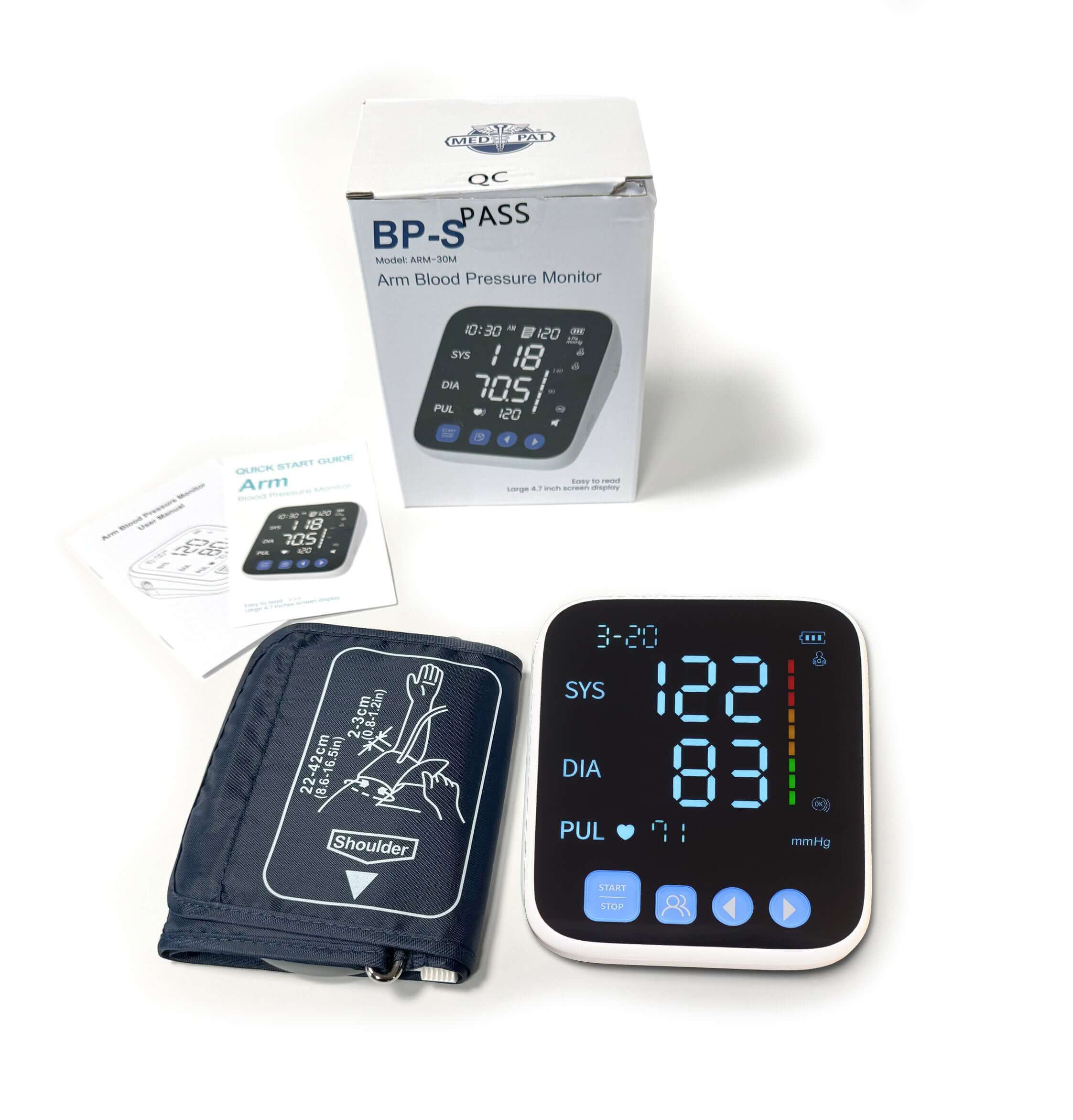 Med-Pat BP-S Arm Blood Pressure Monitor Home