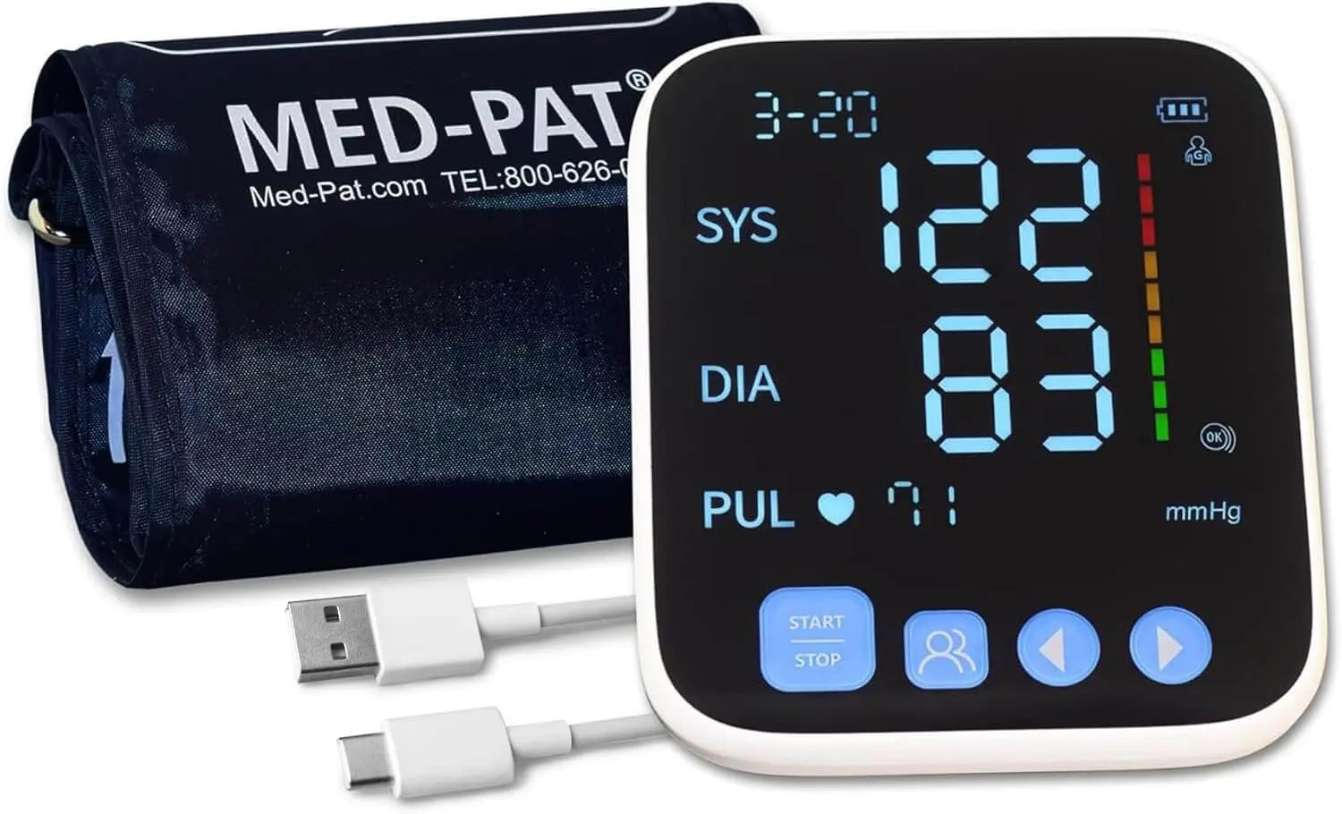Med-Pat BP-S Arm Blood Pressure Monitor Home