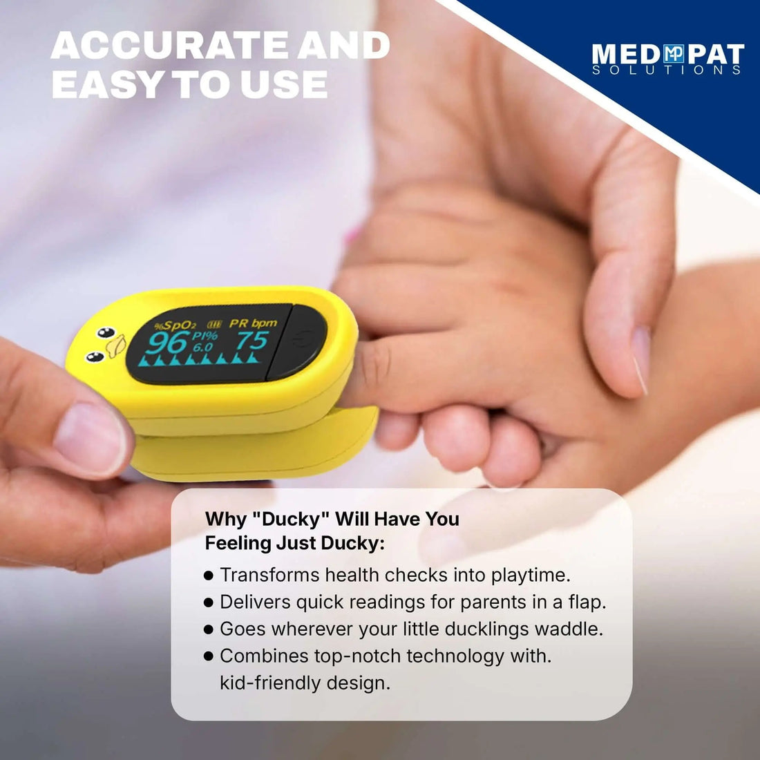 Med-Pat Ducky Kid-Friendly Pulse Oximeter PXC-1