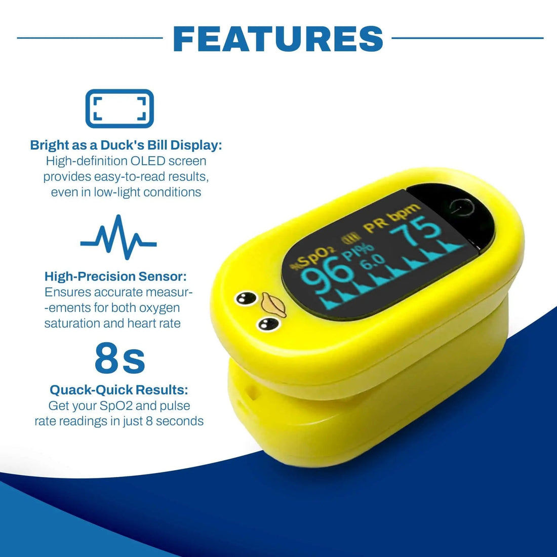 Med-Pat Ducky Kid-Friendly Pulse Oximeter PXC-1